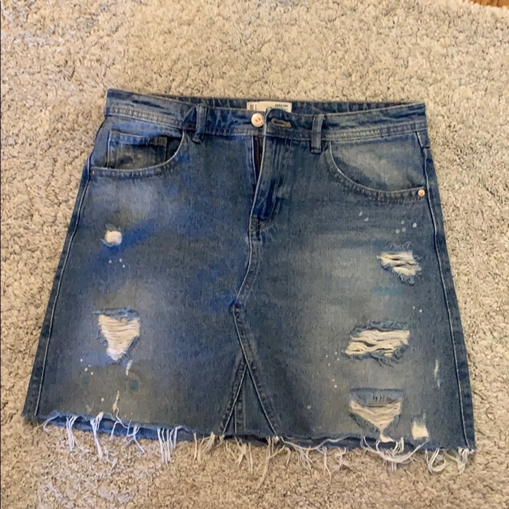 Zara jeans skirt